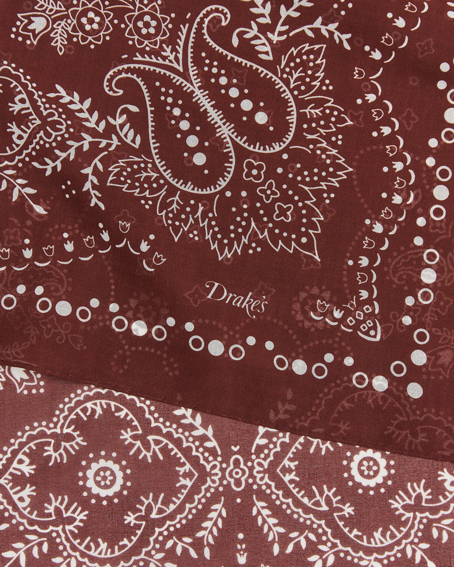Herren | Drake's Paisley Bandana Red | Drake's | Paisley Bandana Red