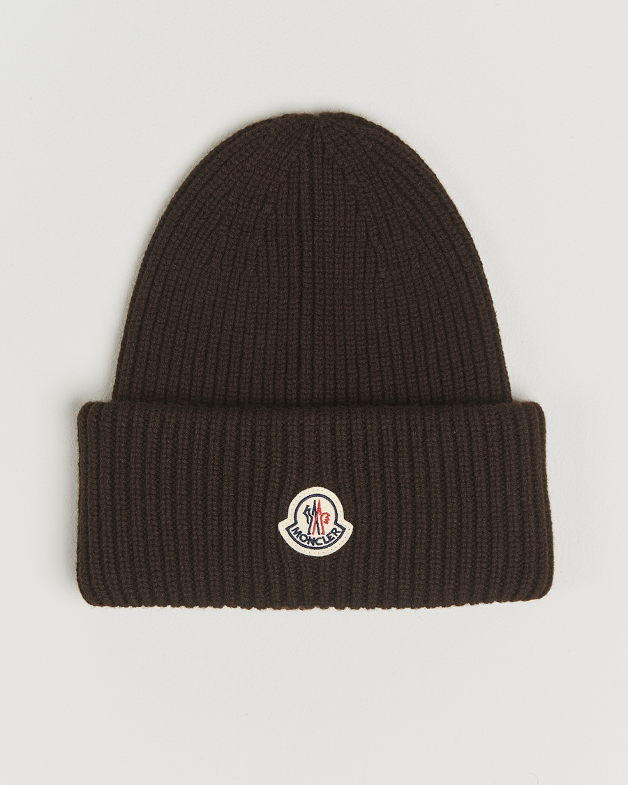 Herren | Moncler Cashmere Beanie Brown | Moncler | Cashmere Beanie Brown
