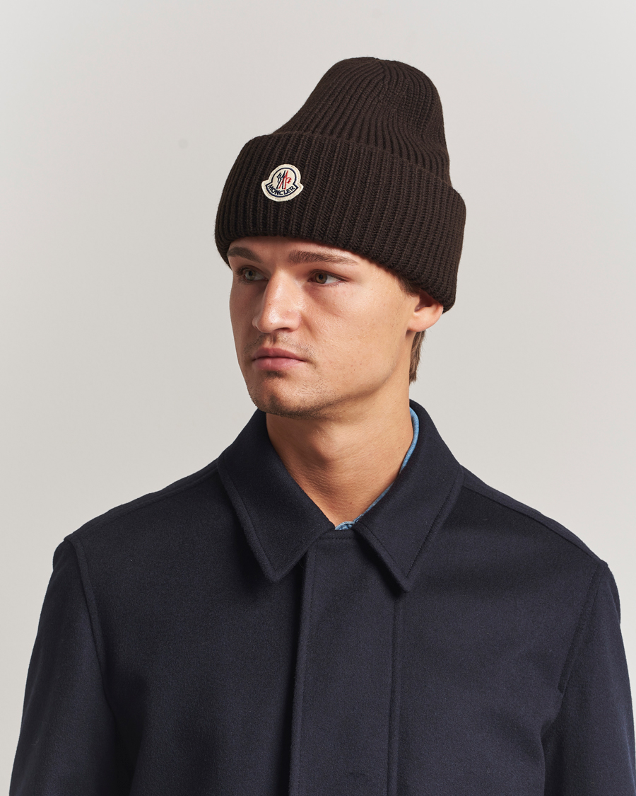 Herren | Moncler Cashmere Beanie Brown | Moncler | Cashmere Beanie Brown