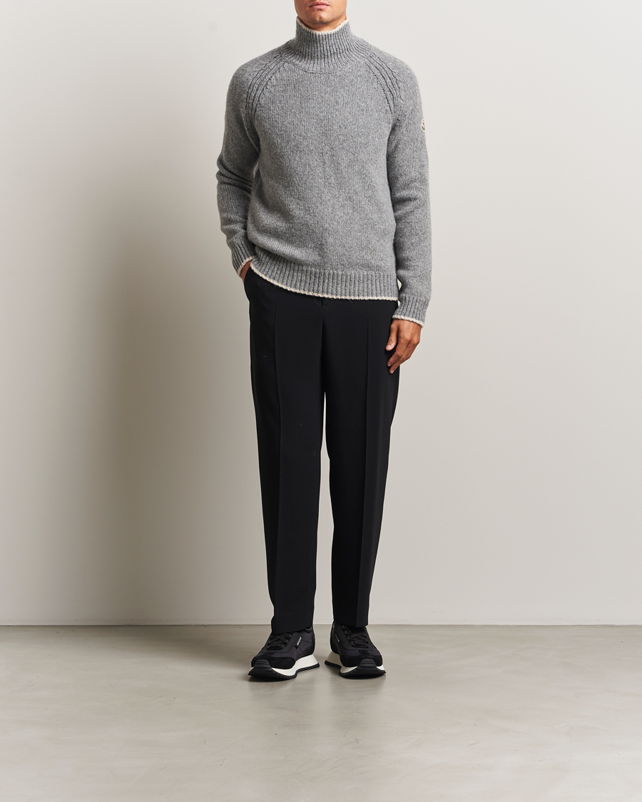 Herren | Pullover | Moncler | Wool Turtleneck Grey Melange