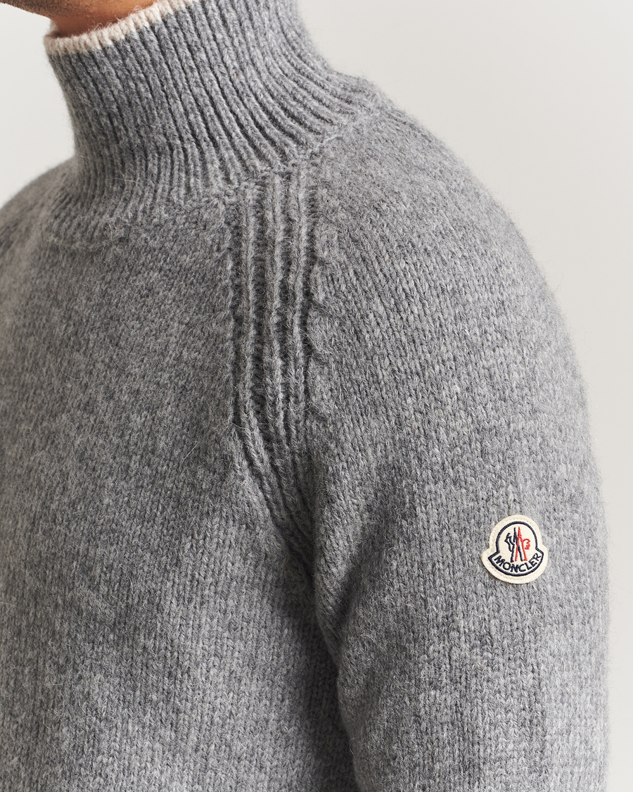 Herren | Pullover | Moncler | Wool Turtleneck Grey Melange