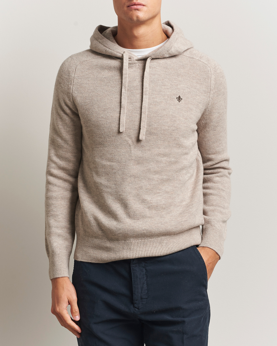 Herren | Pullover | Morris | Hertford Lambswool Hoodie Khaki
