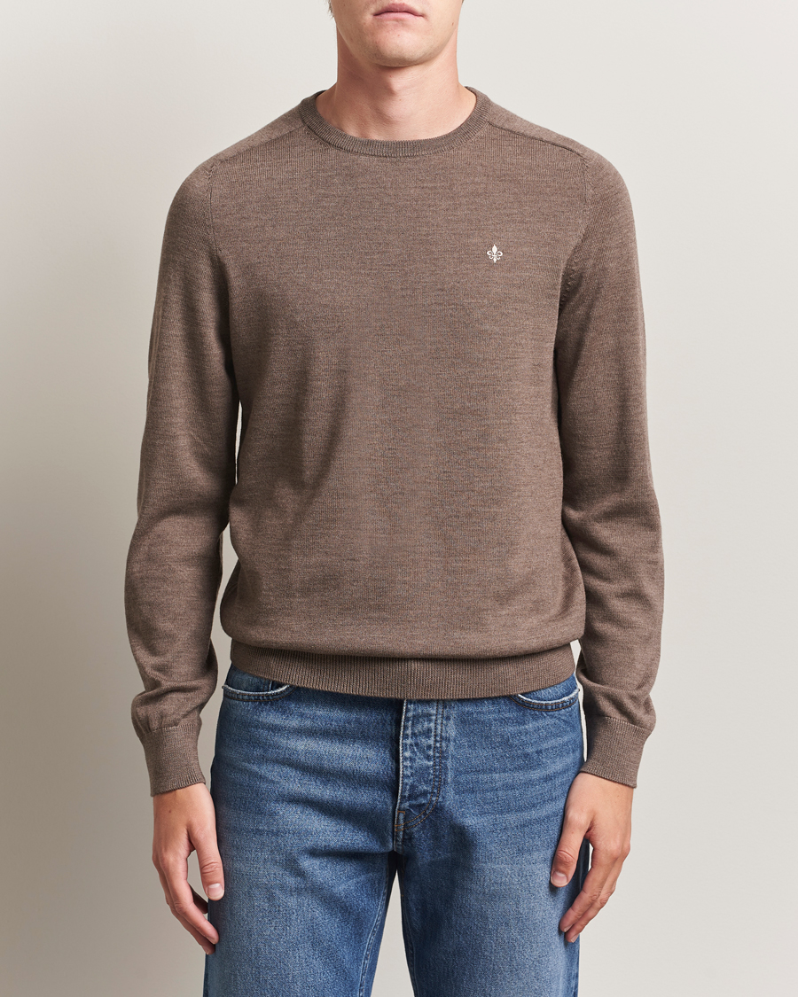 Herren | Pullover | Morris | Merino Oneck Light Brown