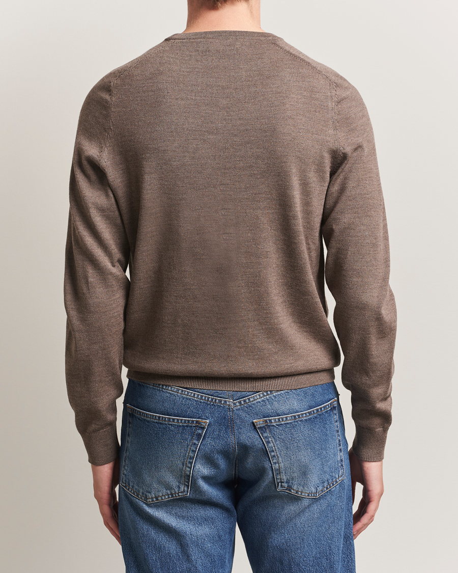 Herren | Pullover | Morris | Merino Oneck Light Brown