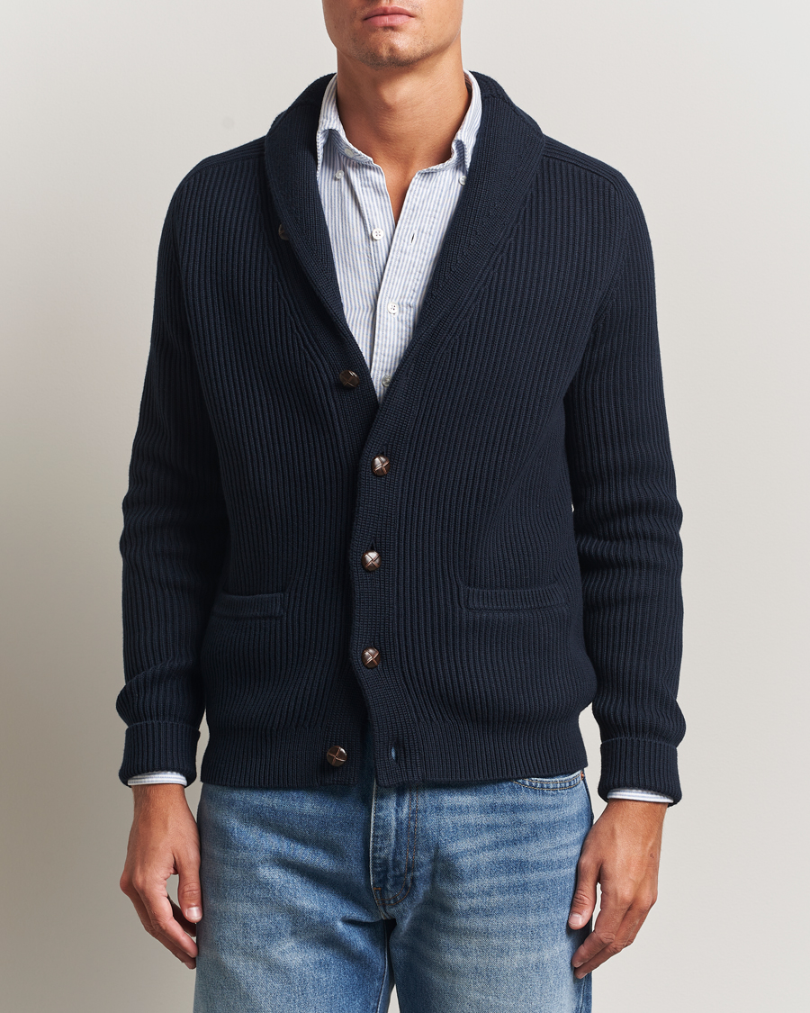 Herren | Pullover | Morris | Brayden Shawl Cardigan Navy