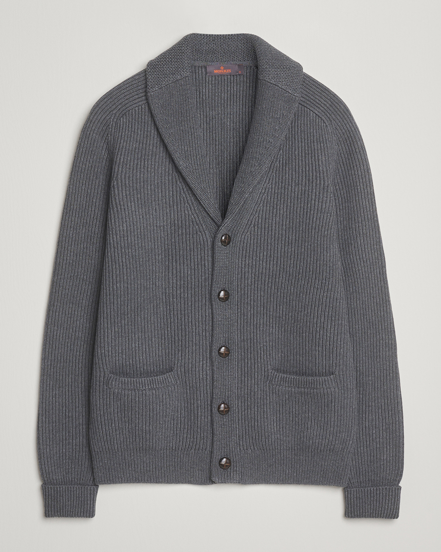 Herren | Pullover | Morris | Brayden Shawl Cardigan Grey