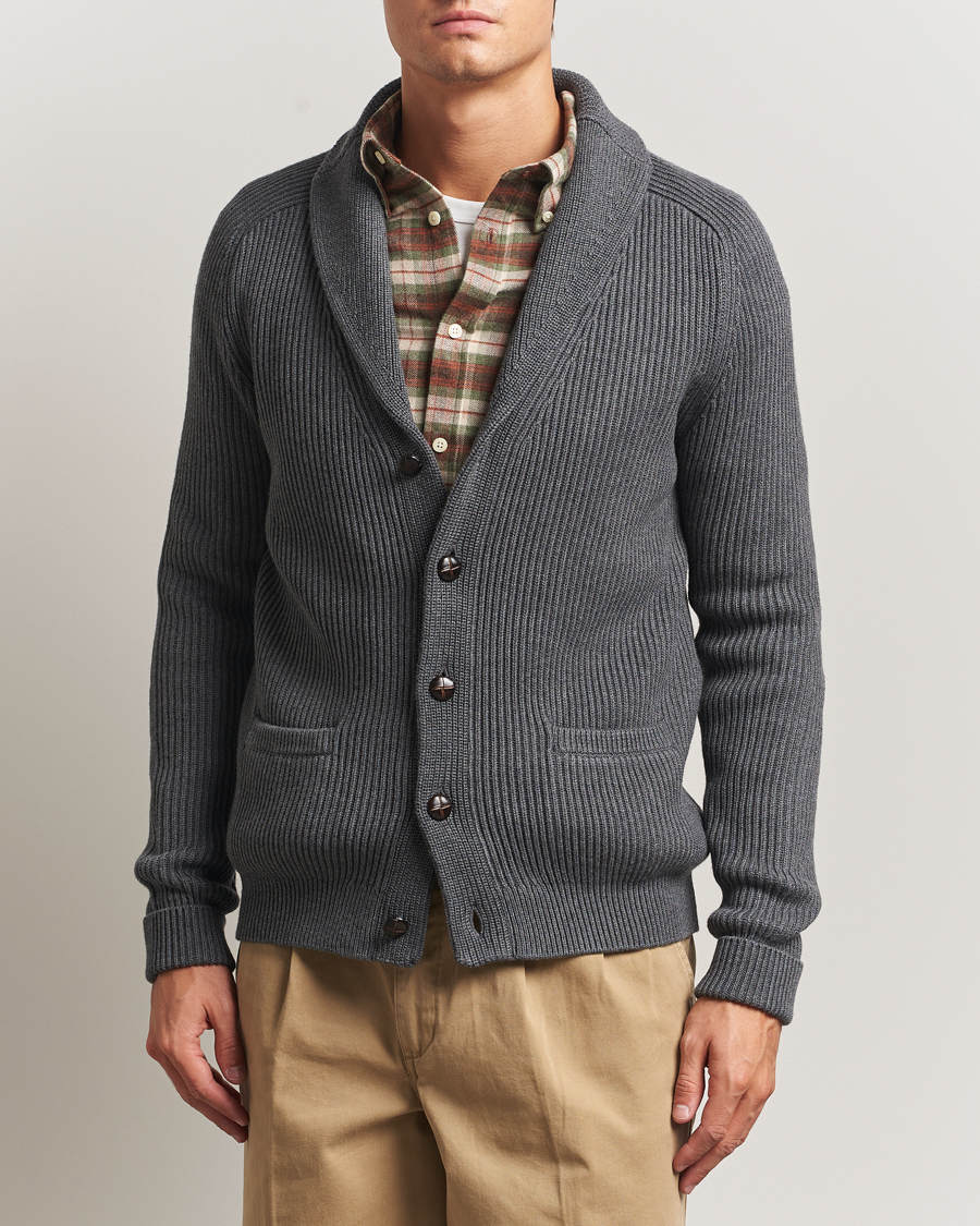 Herren | Pullover | Morris | Brayden Shawl Cardigan Grey