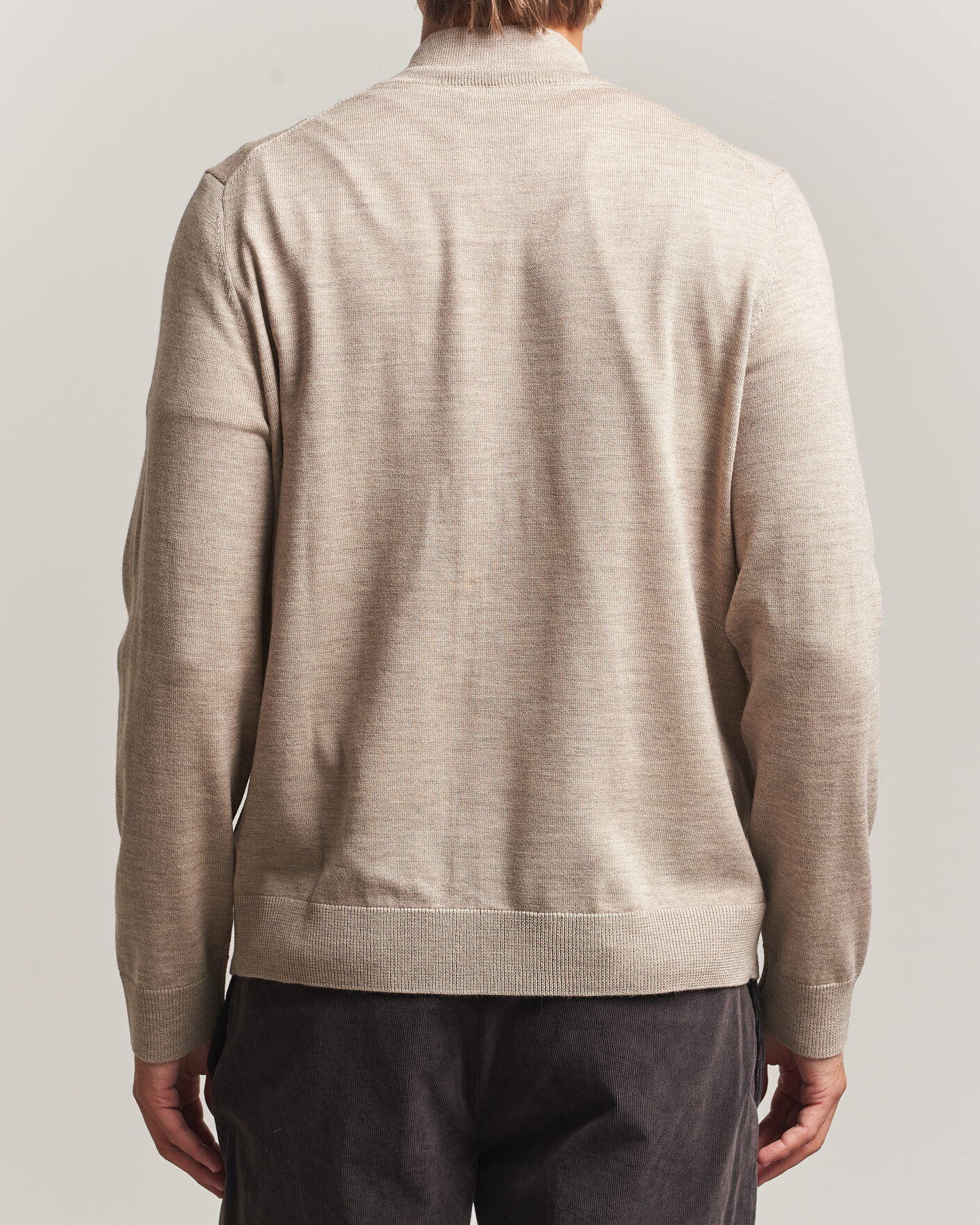 Herren | Pullover | Morris | Merino Full Zip Cardigan Khaki