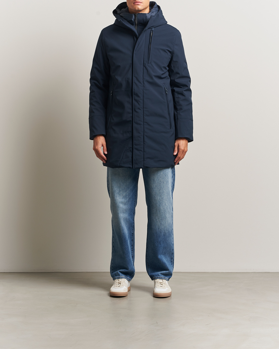 Herren | Jacken | KnowledgeCotton Apparel | Climateshell Padded Jacket Navy
