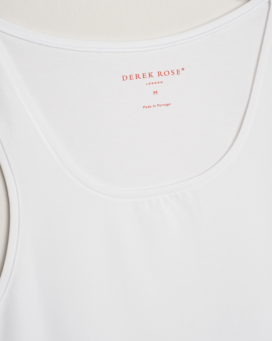 Herren | T-Shirts | Derek Rose | Pima Cotton Tank Top White