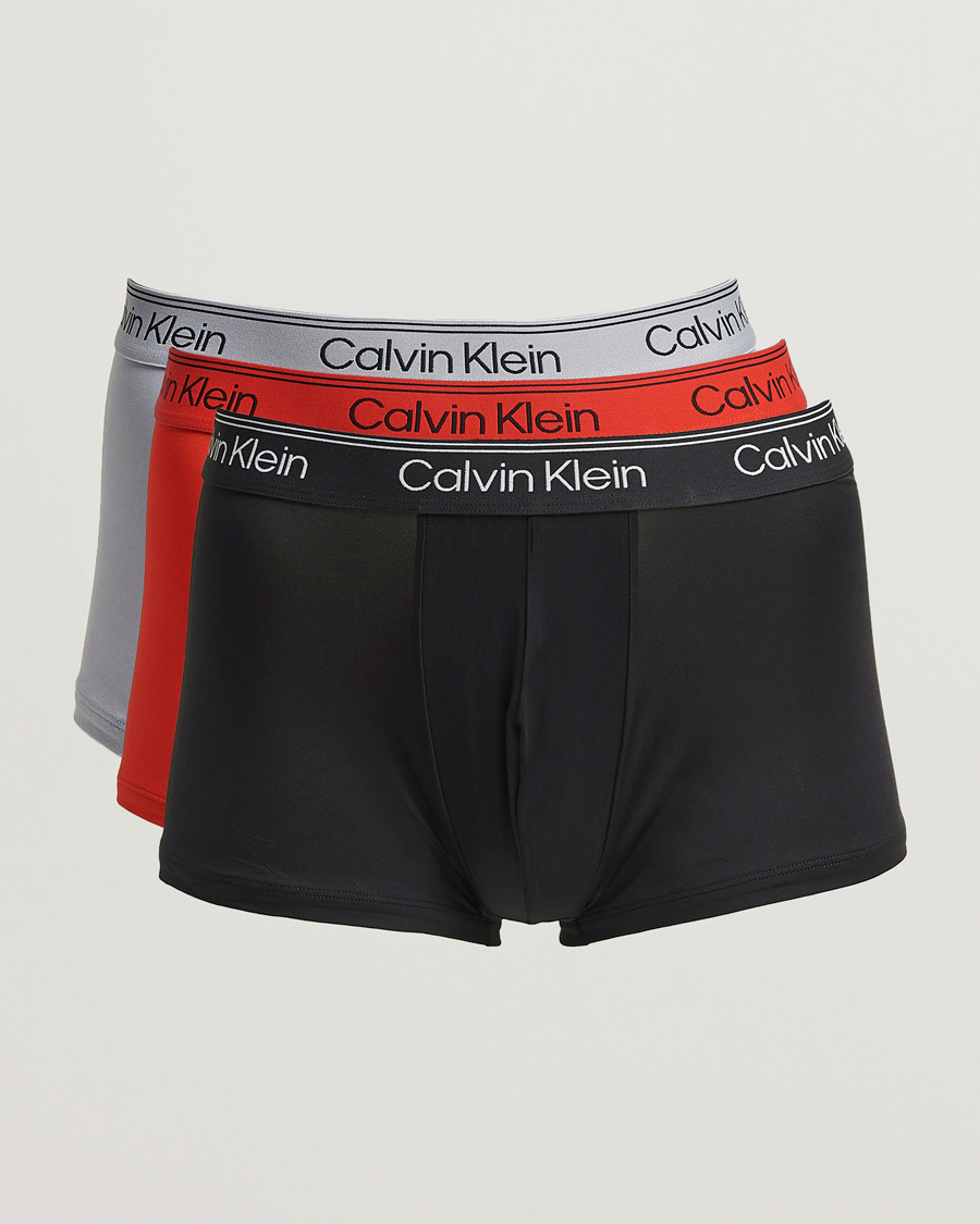 Herren | Unterwäsche | Calvin Klein | 3-Pack Micro Stretch Trunk Black/Grey/Red