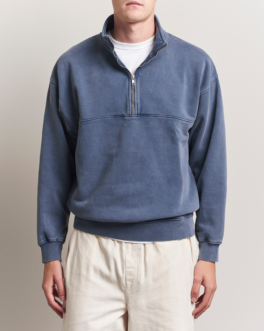 Herren | Pullover | Colorful Standard | Classic Organic Half-Zip Neptune Blue