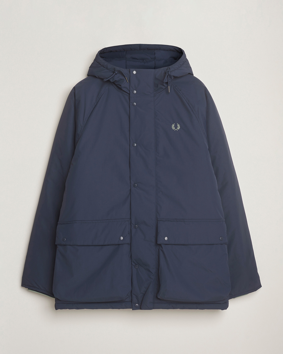 Herren | Jacken | Fred Perry | Stockport Padded Hooded Jacket Dark Airforce