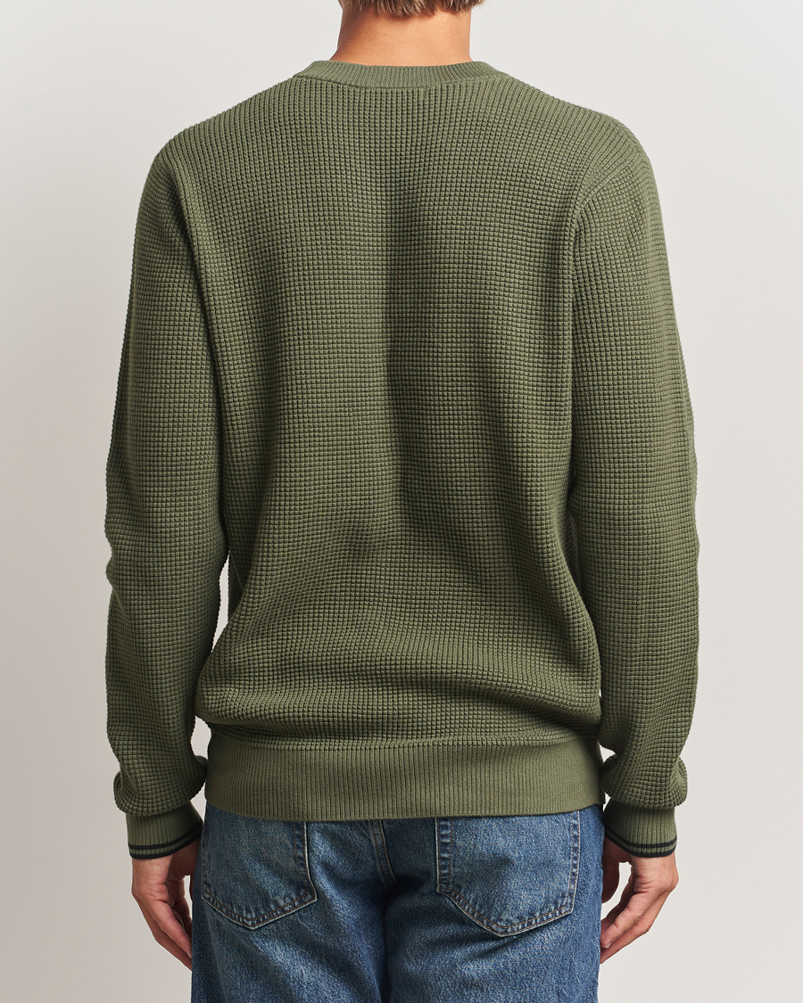 Herren | Pullover | Fred Perry | Waffle Stitch Jumper Laurel Green