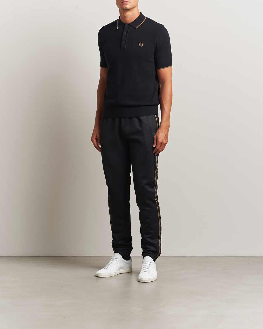 Herren | Hosen | Fred Perry | Taped Track Pants Black