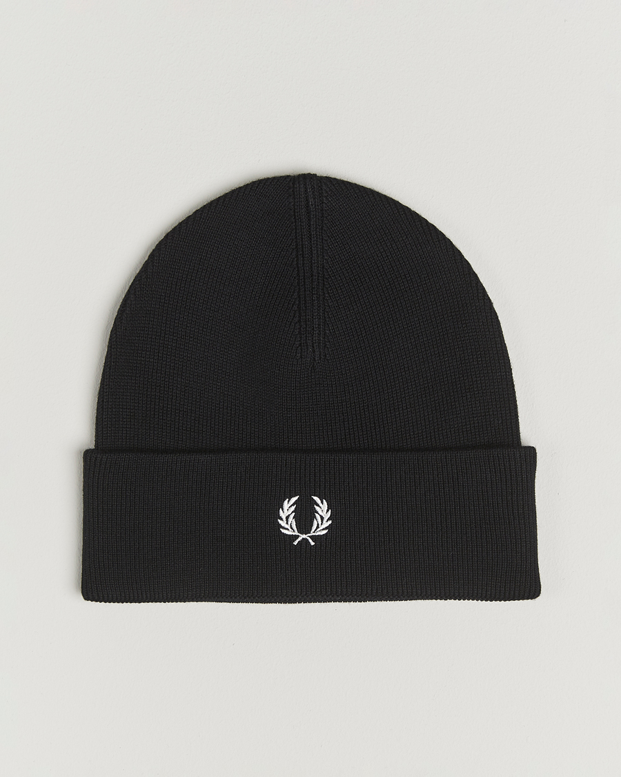 Herren | Fred Perry Merino Wool Beanie Black | Fred Perry | Merino Wool Beanie Black