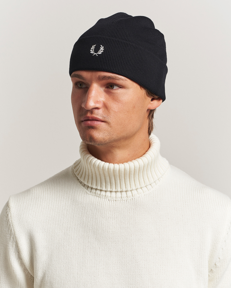 Herren | Fred Perry Merino Wool Beanie Black | Fred Perry | Merino Wool Beanie Black