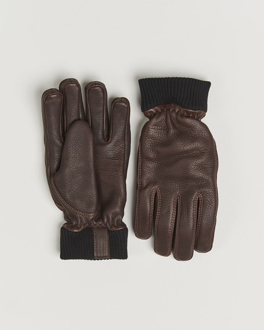 Herren | Handschuhe | Hestra | Tore Deerskin Primaloft Lined Glove Chocolate