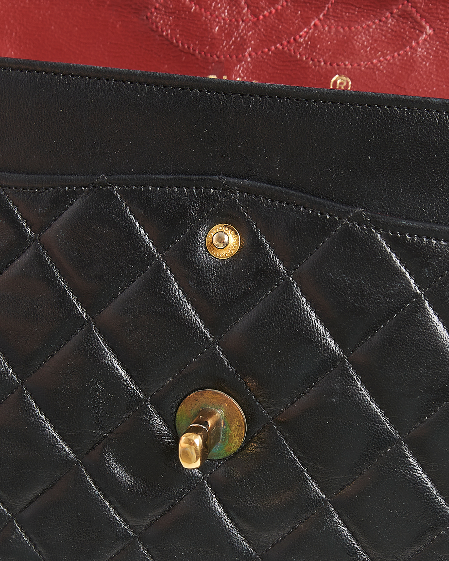 Herren | Pre-Owned & Vintage Bags | Chanel Pre-Owned | Classic Double Flap Medium Lambskin Black