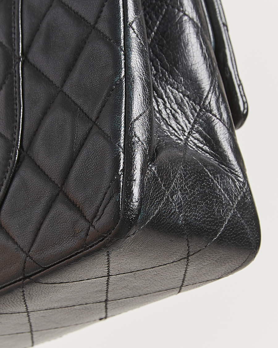 Herren | Pre-Owned & Vintage Bags | Chanel Pre-Owned | Classic Double Flap Medium Lambskin Black