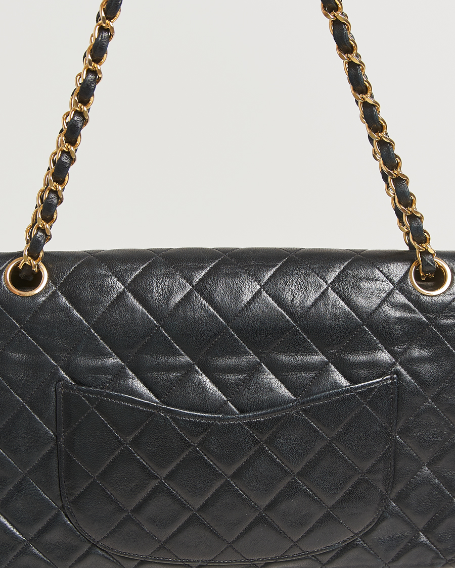 Herren | Pre-Owned & Vintage Bags | Chanel Pre-Owned | Classic Double Flap Medium Lambskin Black