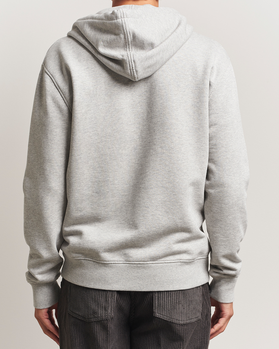 Herren | Pullover | AMI | Black Heart Logo Full Zip Hoodie Grey Heather