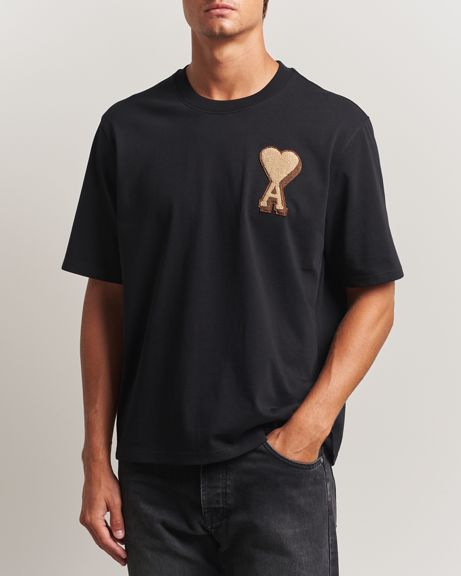 Herren | T-Shirts | AMI | Patch Heart T-Shirt Black
