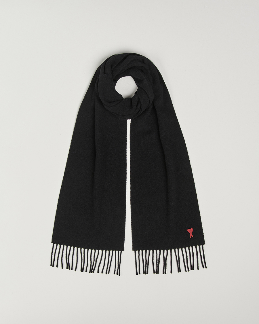 Herren | Schals | AMI | Heart Logo Scarf Black