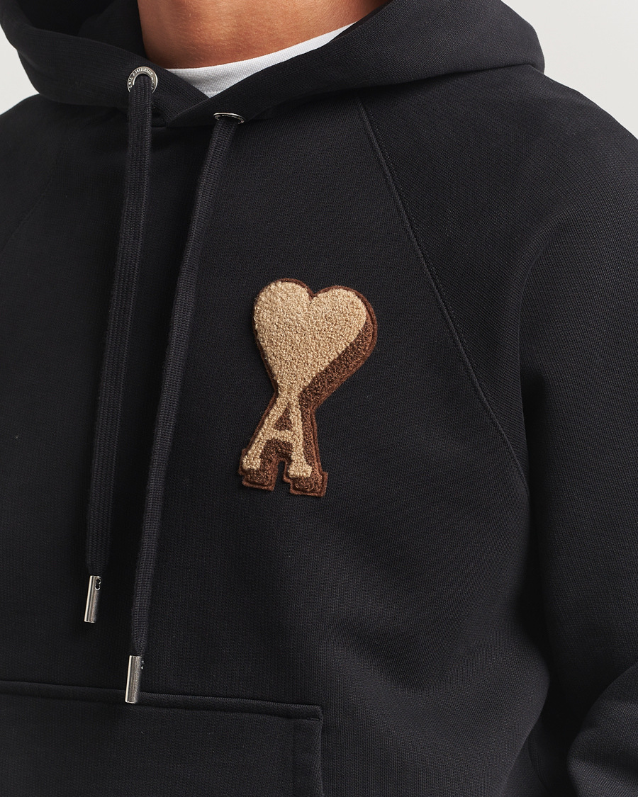 Herren | Pullover | AMI | Patch Heart Hoodie Black