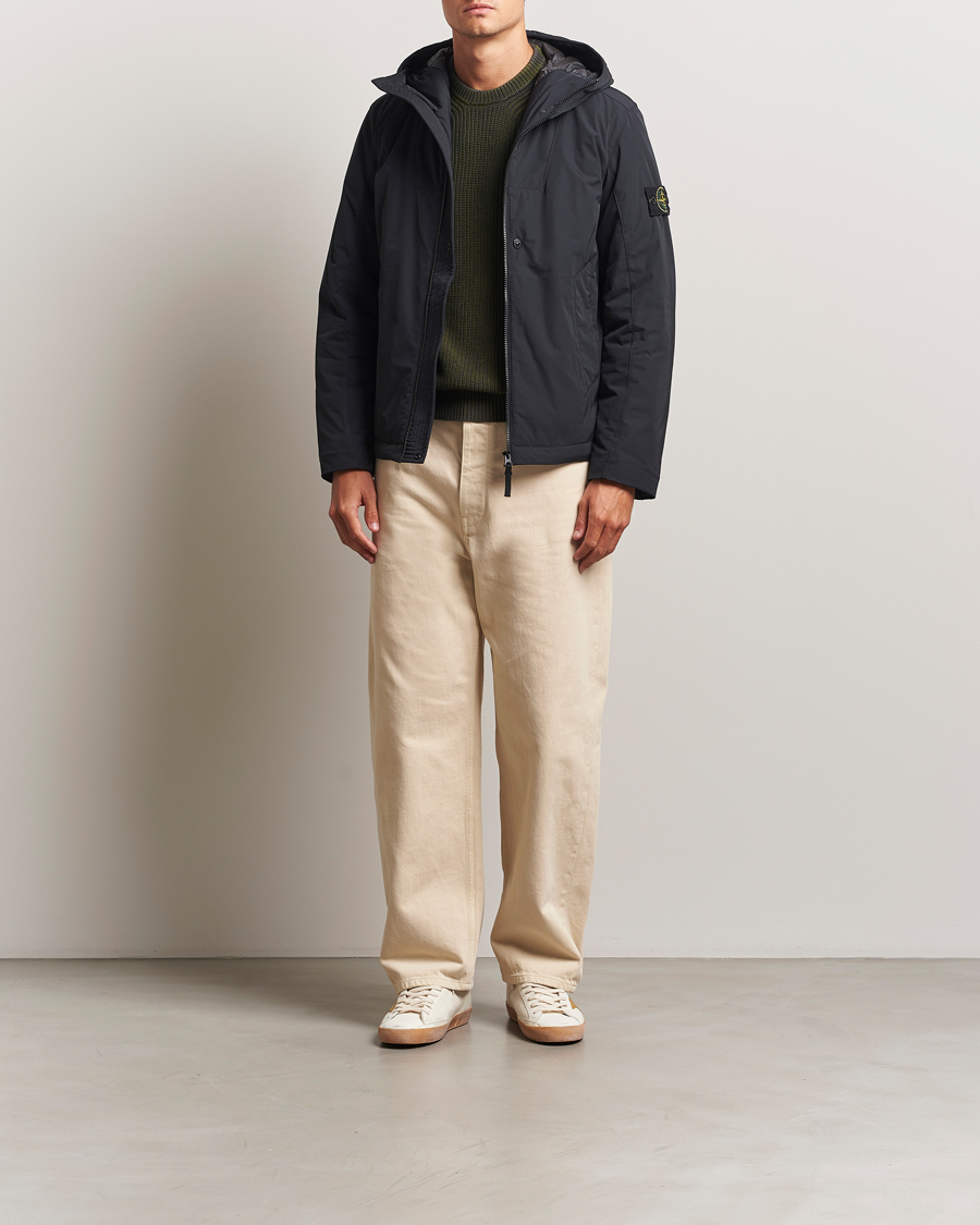 Herren | Jacken | Stone Island | Micro Twill Primaloft Padded Hood Jacket Black