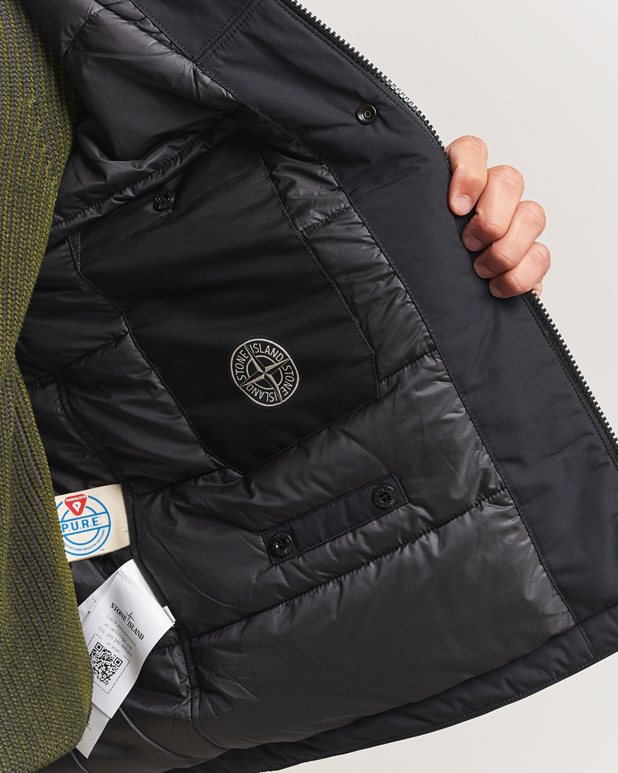 Herren | Jacken | Stone Island | Micro Twill Primaloft Padded Hood Jacket Black