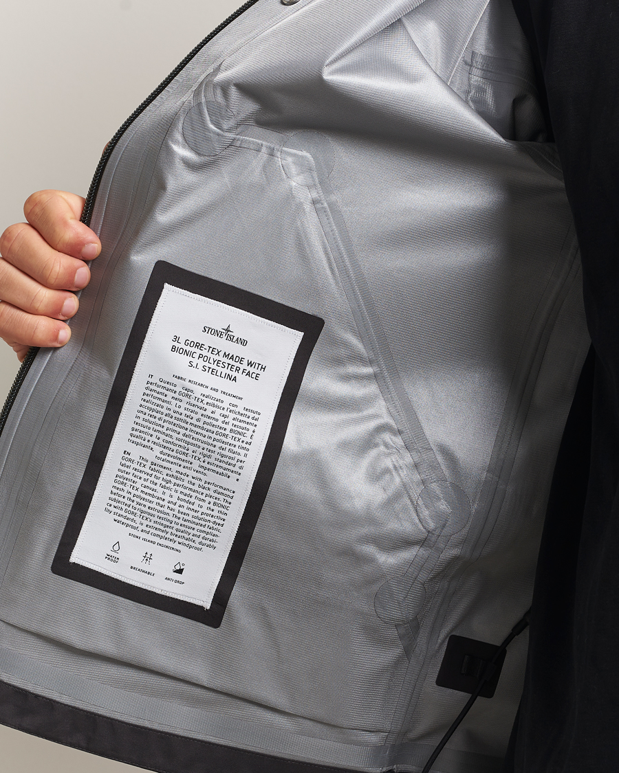 Herren | Jacken | Stone Island | Stellina 3L Gore-Tex Hooded Jacket Lead Grey