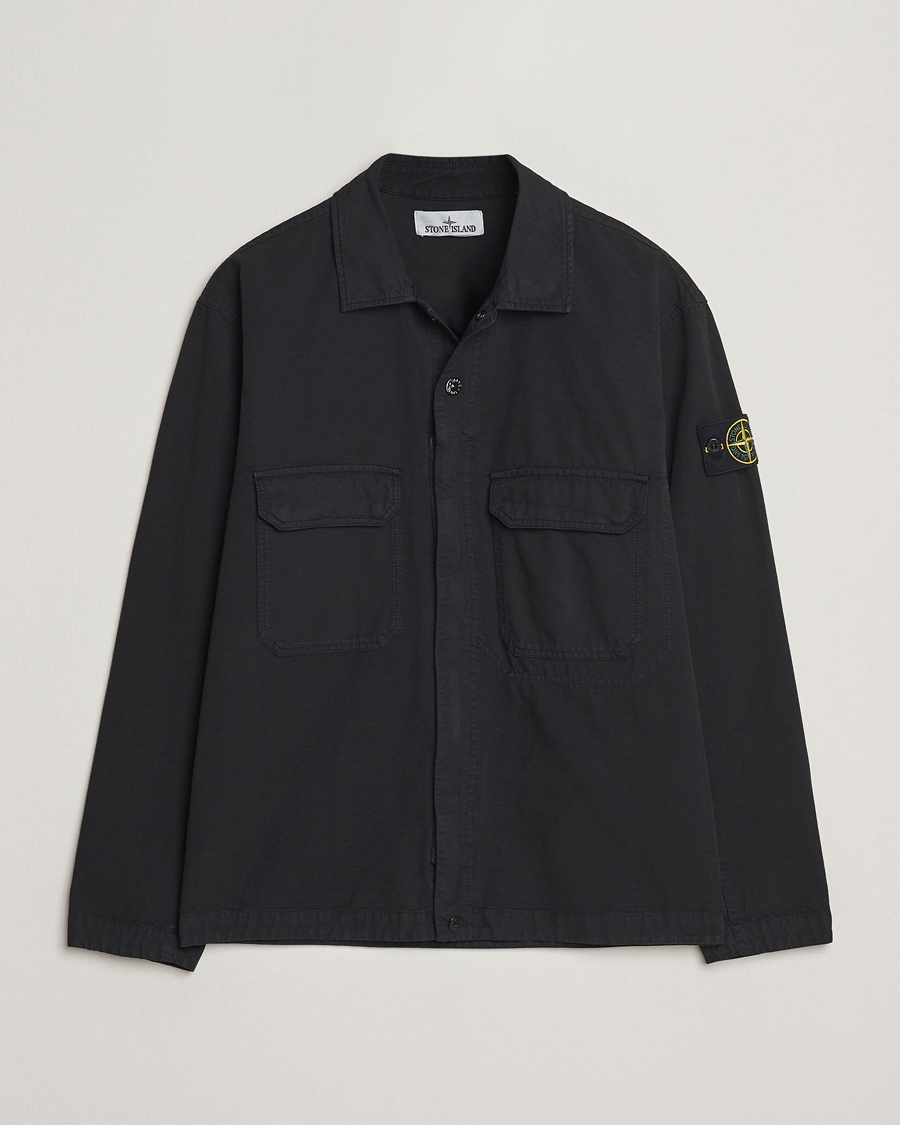 Herren | Hemden | Stone Island | Organic Cotton Ripstop Overshirt Black