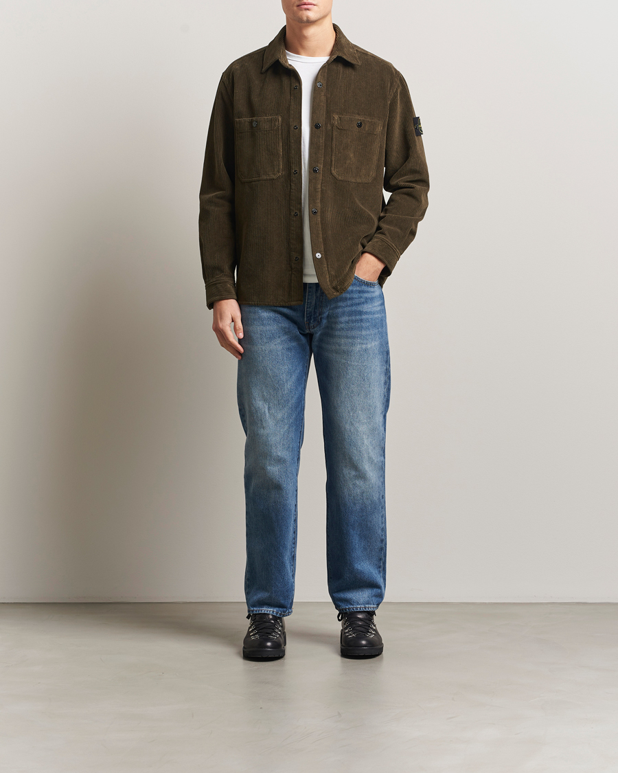 Herren | Hemden | Stone Island | Organic Cotton Cord Overshirt Military Green