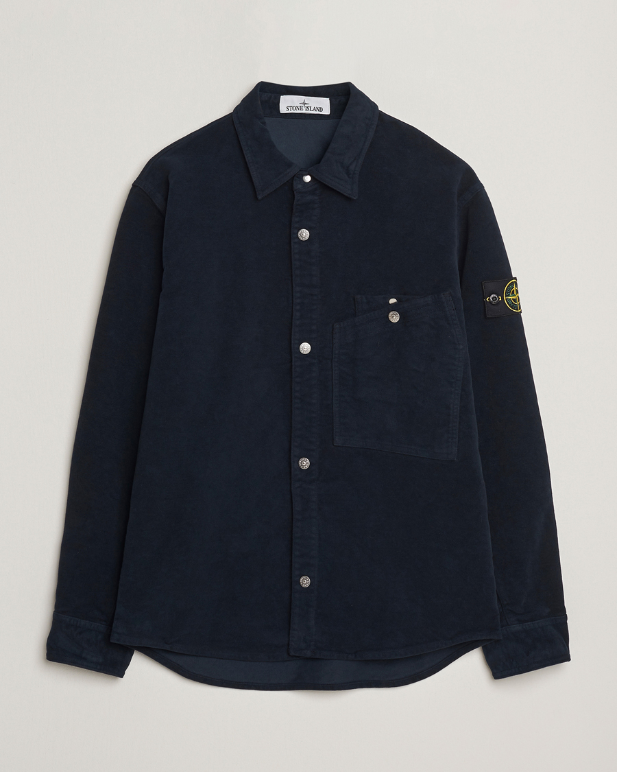 Herren | Hemden | Stone Island | Cotton Moleskin Overshirt Navy
