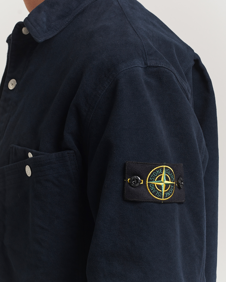 Herren | Hemden | Stone Island | Cotton Moleskin Overshirt Navy