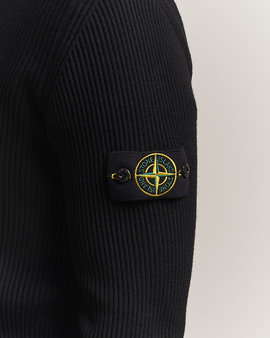 Herren | Pullover | Stone Island | Full Rib Wool Turtleneck Black