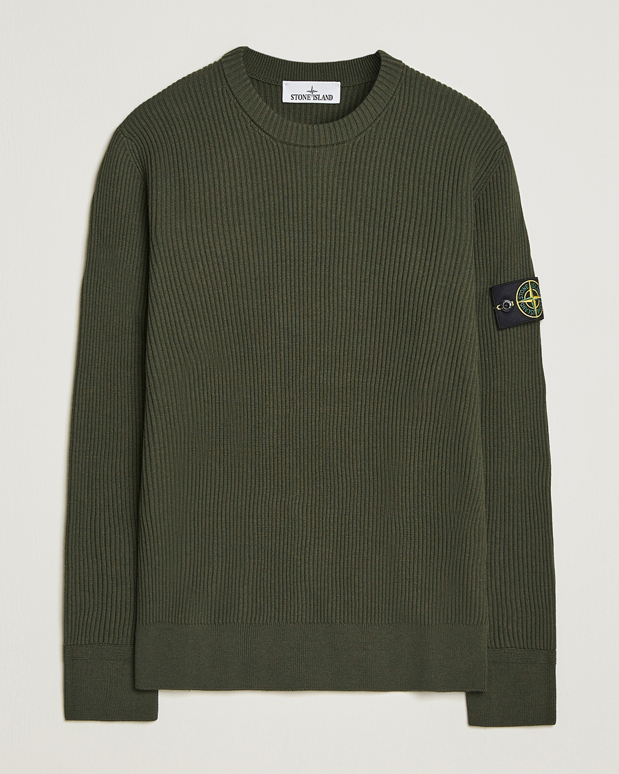 Herren | Pullover | Stone Island | Full Rib Crewneck Military Green