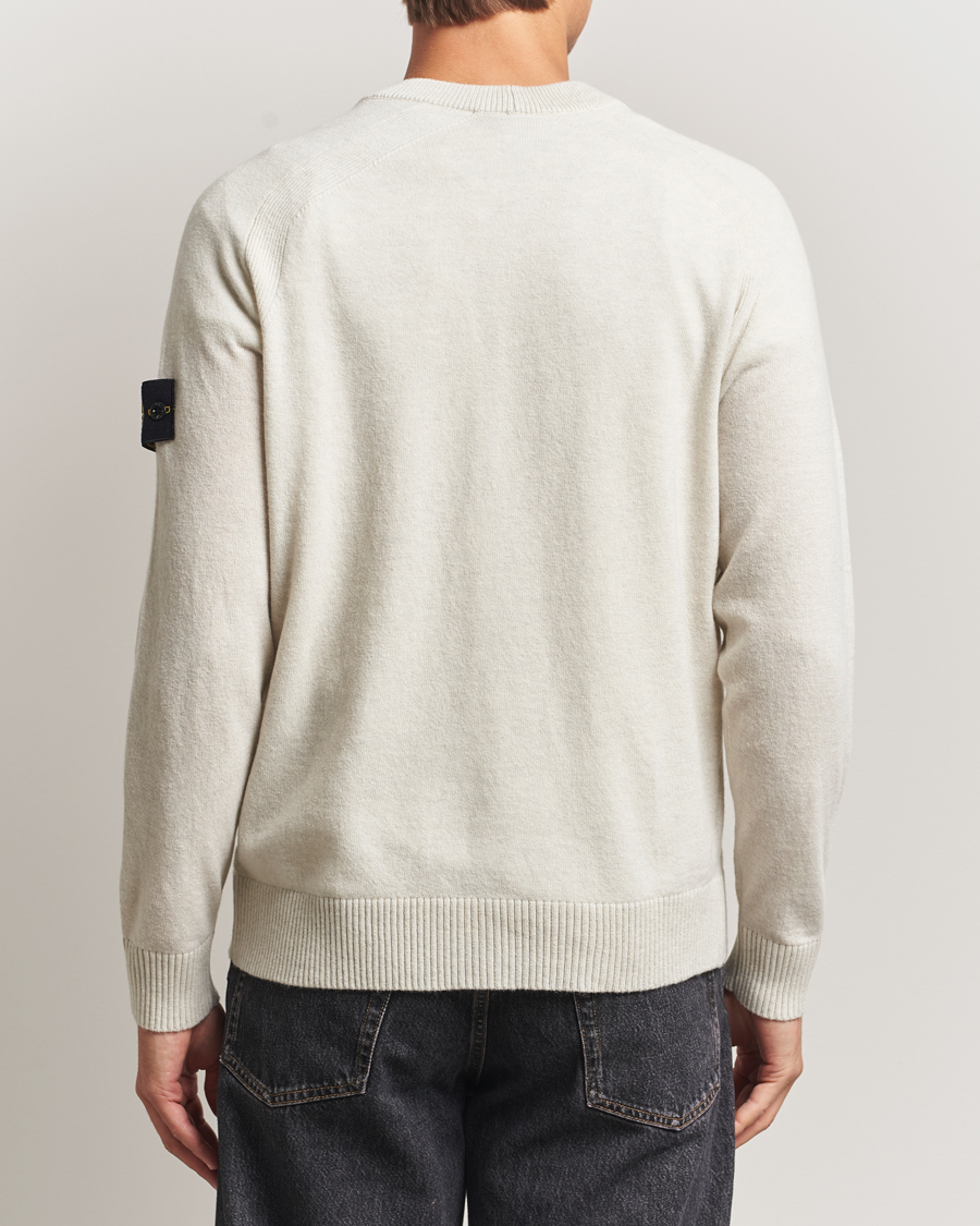 Herren | Pullover | Stone Island | Knitted Geelong Wool Cardigan Ivory Melange