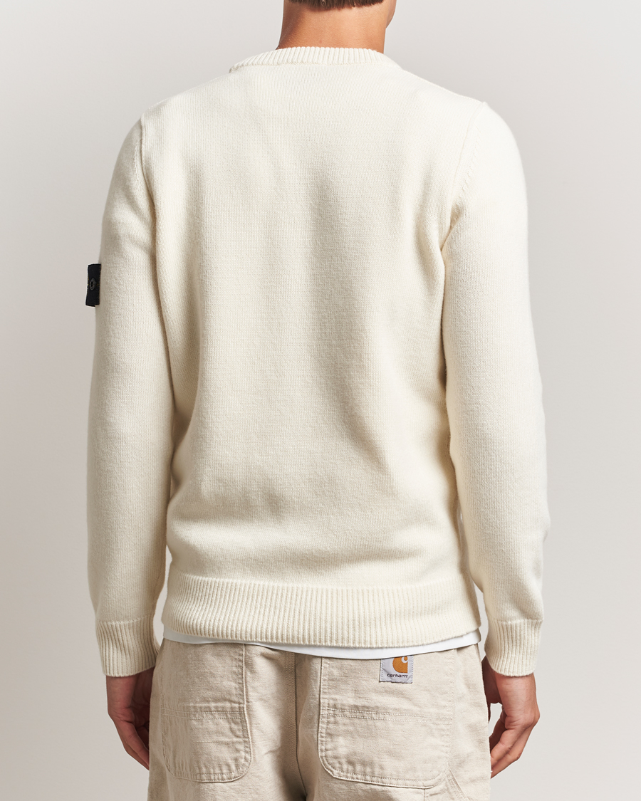 Herren | Pullover | Stone Island | Knitted Lambswool Crew Neck Ivory