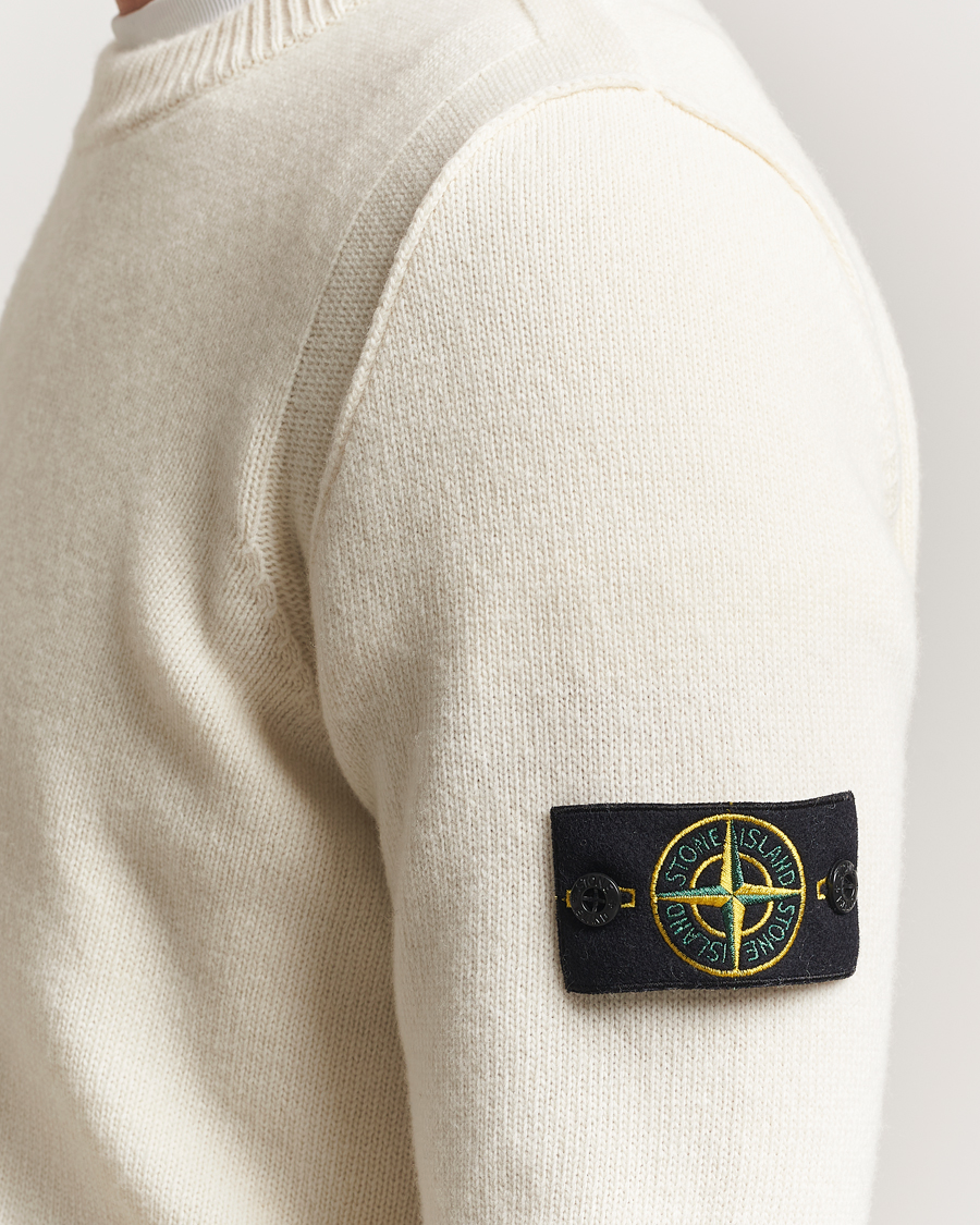Herren | Pullover | Stone Island | Knitted Lambswool Crew Neck Ivory