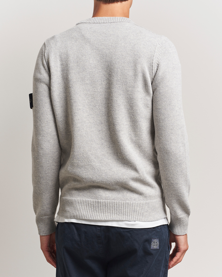 Herren | Pullover | Stone Island | Knitted Lambswool Crew Neck Grey Melange