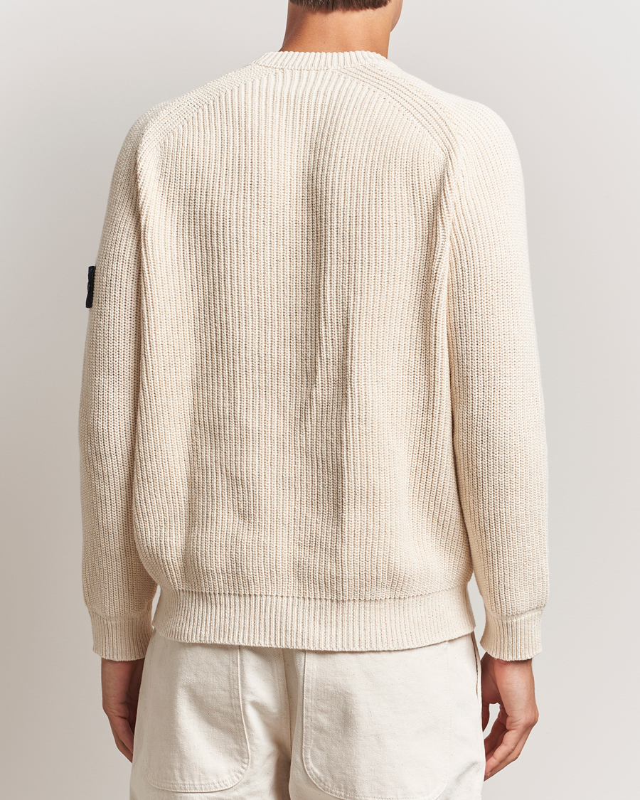 Herren | Pullover | Stone Island | RAW Cotton Popcorn Stitch Crew Neck Ivory