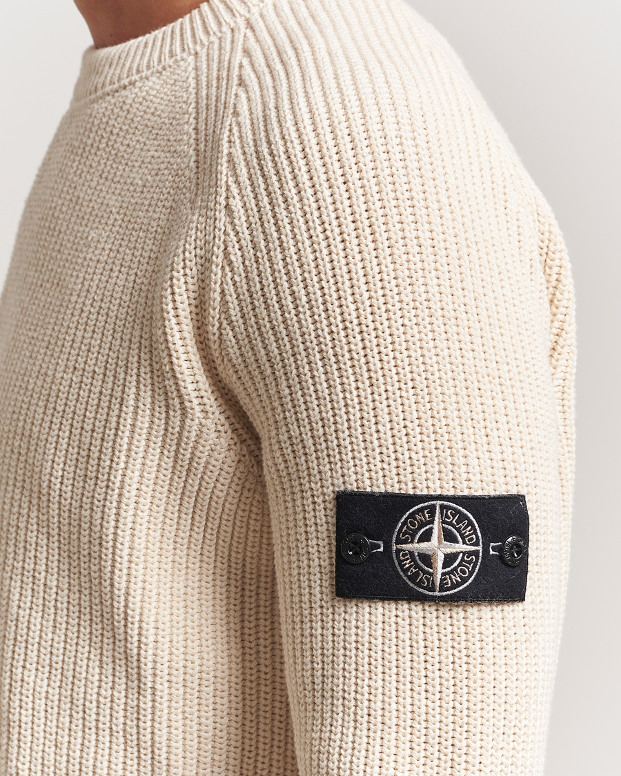 Herren | Pullover | Stone Island | RAW Cotton Popcorn Stitch Crew Neck Ivory