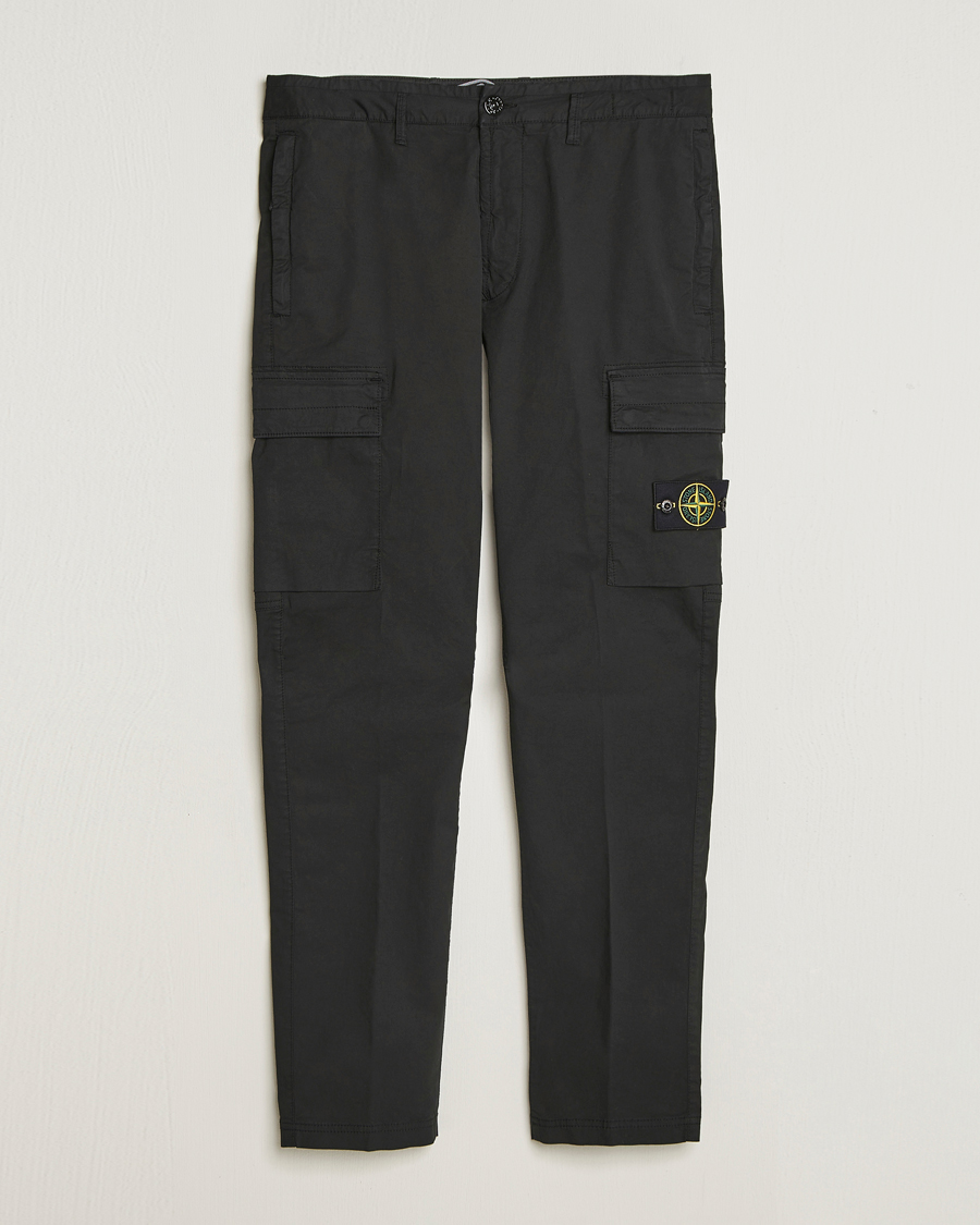 Herren | Hosen | Stone Island | Supima Cotton Stretch Cargo Trousers Black