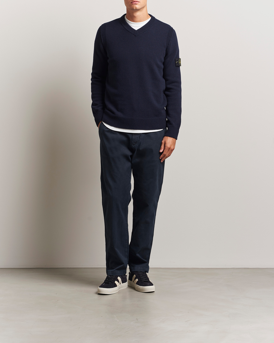 Herren | Hosen | Stone Island | Cotton Twill Stretch Chino Navy