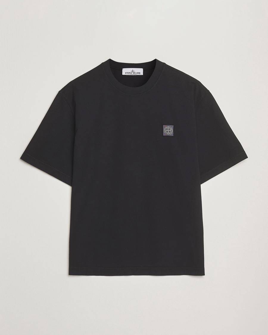 Herren | T-Shirts | Stone Island | Combed Organic Cotton T-Shirt Black