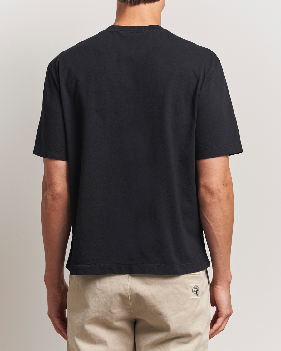 Herren | T-Shirts | Stone Island | Combed Organic Cotton T-Shirt Black