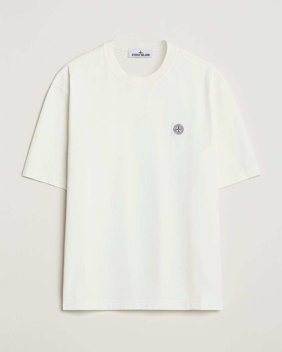 Herren | T-Shirts | Stone Island | Combed Organic Cotton T-Shirt Ivory