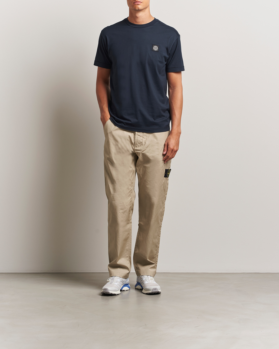 Herren | T-Shirts | Stone Island | Garment Dyed Cotton Jersey T-Shirt Navy